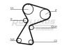ROULUNDS RUBBER RR1162K1 paskirstymo diržo komplektas 
 Techninės priežiūros dalys -> Papildomas remontas
7701471866, 7701476884
