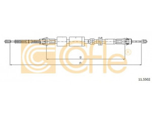 COFLE 11.5502 trosas, stovėjimo stabdys 
 Stabdžių sistema -> Valdymo svirtys/trosai
6924890, F5RZ2A635A