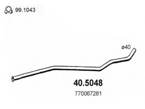 ASSO 40.5048 išleidimo kolektorius 
 Išmetimo sistema -> Išmetimo vamzdžiai
7700672781, 7700691011