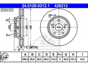 ATE 24.0128-0212.1 stabdžių diskas 
 Dviratė transporto priemonės -> Stabdžių sistema -> Stabdžių diskai / priedai
43512-48011