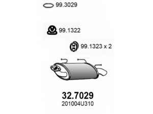 ASSO 32.7029 galinis duslintuvas 
 Išmetimo sistema -> Duslintuvas
201004U310