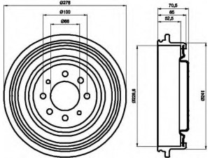 HELLA 8DT 355 301-271 stabdžių būgnas 
 Stabdžių sistema -> Būgninis stabdys -> Stabdžių būgnas
7700421739, 7700710511, 8200171690