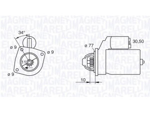 MAGNETI MARELLI 063113003010 starteris 
 Elektros įranga -> Starterio sistema -> Starteris
46522234