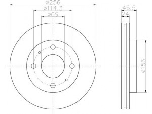 MINTEX MDC856 stabdžių diskas 
 Stabdžių sistema -> Diskinis stabdys -> Stabdžių diskas
MB407639, MB668107, MB928994, MB928995