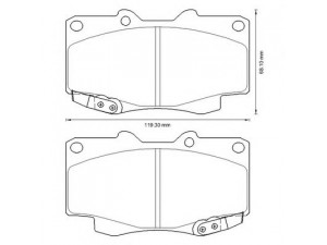 BENDIX 572625B stabdžių trinkelių rinkinys, diskinis stabdys 
 Techninės priežiūros dalys -> Papildomas remontas
044650K020, 044650K140