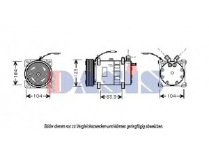 AKS DASIS 850590N kompresorius, oro kondicionierius 
 Oro kondicionavimas -> Kompresorius/dalys
8601545
