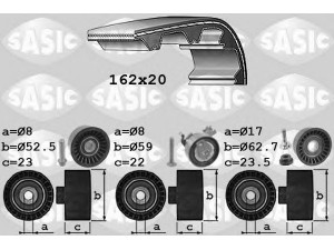 SASIC 1756064 paskirstymo diržo komplektas 
 Techninės priežiūros dalys -> Papildomas remontas
1606262, 1606306