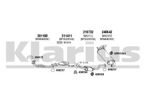 KLARIUS 570202E išmetimo sistema 
 Išmetimo sistema -> Išmetimo sistema, visa
