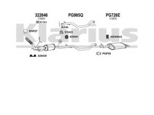 KLARIUS 630915U išmetimo sistema 
 Išmetimo sistema -> Išmetimo sistema, visa