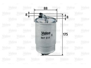 VALEO 587511 kuro filtras 
 Techninės priežiūros dalys -> Papildomas remontas
1135482, 6807970, 7255558, 9807970