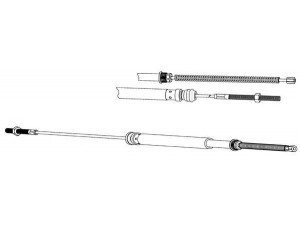 CEF PU02158 trosas, stovėjimo stabdys 
 Stabdžių sistema -> Valdymo svirtys/trosai
474573