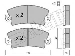 METELLI 22-0005-0 stabdžių trinkelių rinkinys, diskinis stabdys 
 Techninės priežiūros dalys -> Papildomas remontas
77 01 202 890