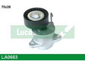 LUCAS ENGINE DRIVE LA0663 įtempiklio svirtis, V formos rumbuotas diržas 
 Diržinė pavara -> V formos rumbuotas diržas/komplektas -> Įtempiklis