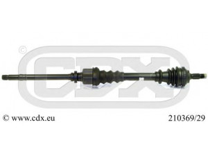 CDX 210369/29 kardaninis velenas 
 Ratų pavara -> Kardaninis velenas
327325, 3273R5, 3273R8