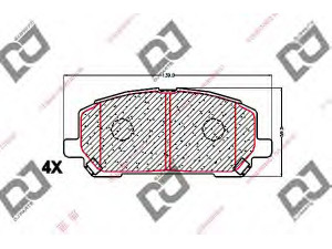 DJ PARTS BP1604 stabdžių trinkelių rinkinys, diskinis stabdys 
 Techninės priežiūros dalys -> Papildomas remontas
04465-48030, 0446548030