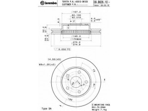 BREMBO 09.B626.10 stabdžių diskas 
 Stabdžių sistema -> Diskinis stabdys -> Stabdžių diskas
435120K120