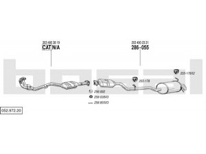 BOSAL 052.972.20 išmetimo sistema 
 Išmetimo sistema -> Išmetimo sistema, visa