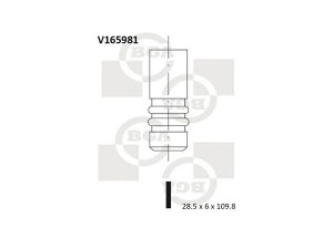 BGA V165981 išleidimo vožtuvas 
 Variklis -> Variklio uždegimo laiko reguliavimo kontrolė -> Vožtuvų eilė -> Vožtuvai/dalys
04777898AA