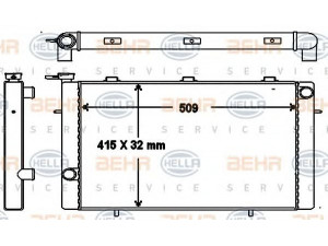 HELLA 8MK 376 900-691 radiatorius, variklio aušinimas