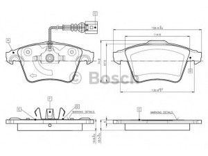 BOSCH 0 986 TB2 864 stabdžių trinkelių rinkinys, diskinis stabdys 
 Techninės priežiūros dalys -> Papildomas remontas
7H0 698 151
