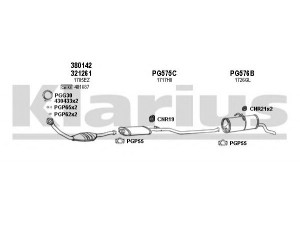 KLARIUS 630576U išmetimo sistema 
 Išmetimo sistema -> Išmetimo sistema, visa