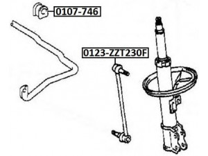ASVA 0123-ZZT230F šarnyro stabilizatorius 
 Ašies montavimas/vairavimo mechanizmas/ratai -> Stabilizatorius/fiksatoriai -> Pasukimo trauklė
48820-02020, 48820-32010
