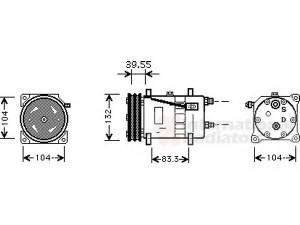 VAN WEZEL 5800K074 kompresorius, oro kondicionierius 
 Oro kondicionavimas -> Kompresorius/dalys
357820803C
