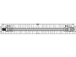 BORG & BECK BBH7819 stabdžių žarnelė 
 Stabdžių sistema -> Stabdžių žarnelės
202 428 01 35, 204 428 01 35, 204 428 04 35