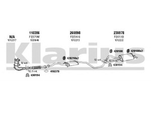 KLARIUS 361250E išmetimo sistema 
 Išmetimo sistema -> Išmetimo sistema, visa