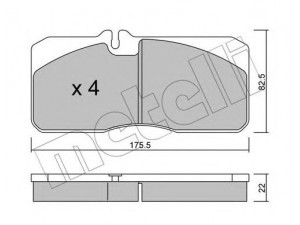 METELLI 22-0271-0 stabdžių trinkelių rinkinys, diskinis stabdys 
 Techninės priežiūros dalys -> Papildomas remontas
81508046028, 81508205011, 81508206009