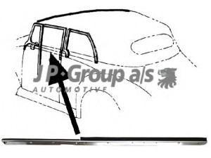 JP GROUP 8186000670 tarpiklis, šoninis langas 
 Kėbulas -> Keleivių kabina -> Durų langas/šoninis langas
151837475D, 151847475