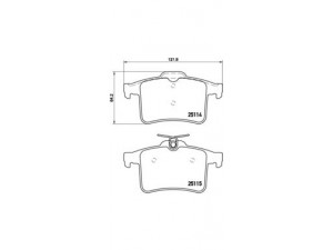 BREMBO P 36 026 stabdžių trinkelių rinkinys, diskinis stabdys 
 Techninės priežiūros dalys -> Papildomas remontas
C2D3792
