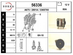 EAI 56336 kintamosios srovės generatorius 
 Elektros įranga -> Kint. sr. generatorius/dalys -> Kintamosios srovės generatorius