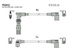 TESLA T591C uždegimo laido komplektas 
 Kibirkšties / kaitinamasis uždegimas -> Uždegimo laidai/jungtys
053905481C, N10238301