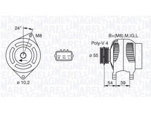 MAGNETI MARELLI 063377440010 kintamosios srovės generatorius 
 Elektros įranga -> Kint. sr. generatorius/dalys -> Kintamosios srovės generatorius
27060-23030