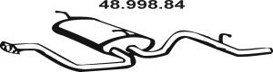 EBERSPÄCHER 48.998.84 galinis duslintuvas 
 Išmetimo sistema -> Duslintuvas
96564101