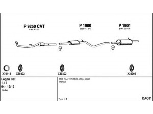 FENNO DAC01 išmetimo sistema 
 Išmetimo sistema -> Išmetimo sistema, visa