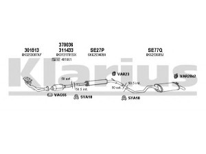 KLARIUS 790092U išmetimo sistema 
 Išmetimo sistema -> Išmetimo sistema, visa