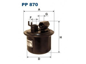 FILTRON PP870 kuro filtras 
 Techninės priežiūros dalys -> Papildomas remontas
16010-SM4-K52, 16010SM4506, 16010SM4931