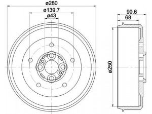 HELLA PAGID 8DT 355 300-881 stabdžių būgnas 
 Stabdžių sistema -> Būgninis stabdys -> Stabdžių būgnas
0K01125251B, 0K01126251B