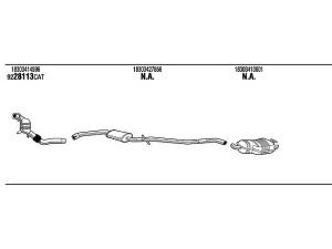 WALKER BWH18232A išmetimo sistema 
 Išmetimo sistema -> Išmetimo sistema, visa