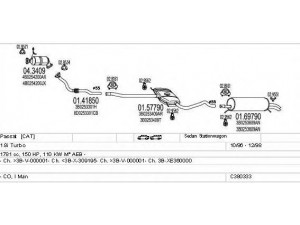 MTS C380333003191 išmetimo sistema 
 Išmetimo sistema -> Išmetimo sistema, visa