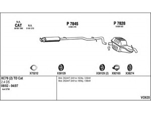 FENNO VO635 išmetimo sistema 
 Išmetimo sistema -> Išmetimo sistema, visa