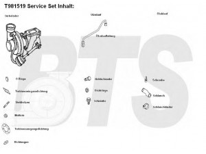 BTS Turbo T981519 kompresorius, įkrovimo sistema 
 Išmetimo sistema -> Turbokompresorius