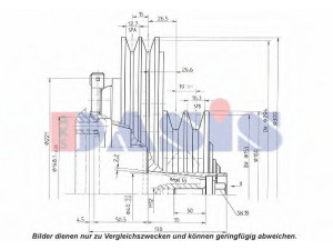 AKS DASIS 851318N magnetinė sankaba, oro kondicionieriaus kompresorius