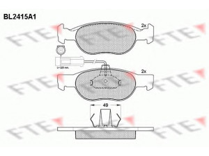 FTE BL2415A1 stabdžių trinkelių rinkinys, diskinis stabdys 
 Techninės priežiūros dalys -> Papildomas remontas
9950713