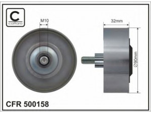 CAFFARO 500158 kreipiantysis skriemulys, V formos rumbuotas diržas
1356457