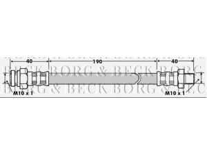 BORG & BECK BBH7500 stabdžių žarnelė 
 Stabdžių sistema -> Stabdžių žarnelės
MR955468