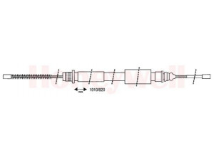 BENDIX 432402B trosas, stovėjimo stabdys 
 Stabdžių sistema -> Valdymo svirtys/trosai
6025000831