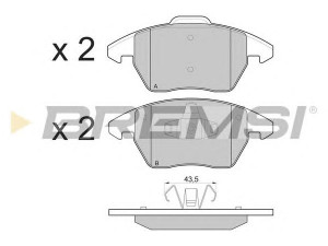 BREMSI BP3174 stabdžių trinkelių rinkinys, diskinis stabdys 
 Techninės priežiūros dalys -> Papildomas remontas
8X0698151, 425260, 425323, 425343